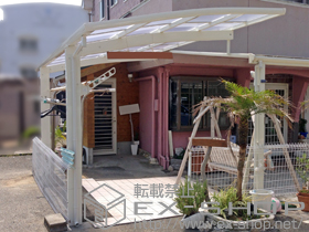 のカーポート レイナポートグラン　積雪〜20cm対応＋水平式物干し 2本入 (カーポート柱用) 施工例