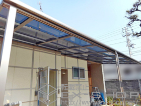 のテラス屋根 ライザーテラスII F型 テラスタイプ 連棟 積雪〜20cm対応 施工例