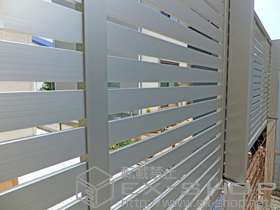 のフェンス・柵 エクスラインフェンス5型 自由柱施工＜2段支柱＞ 施工例