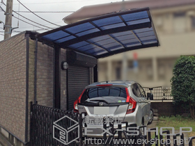 のカーポート レイナポートグラン　積雪〜20cm対応＋着脱式サポート柱 2本入り 施工例