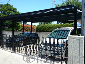 のカーポート ソルディーポート 3台用 3000 積雪〜100cm対応 施工例