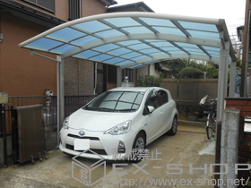 のカーポート レイナツインポートグラン　積雪〜20cm対応＋屋根ふき材補強部品(2セット) 施工例