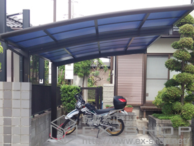 のカーポート レイナポートグラン　積雪〜20cm対応＋着脱式サポート柱 2本入り 施工例