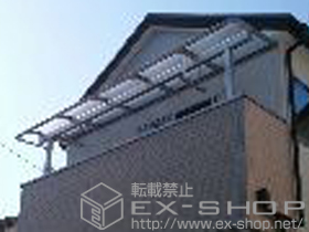 のバルコニー・ベランダ屋根 ヴェクターテラス R型 屋根タイプ 単体 積雪〜20cm対応+吊り下げ式物干し 標準 2本入り 施工例