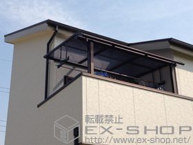 のバルコニー・ベランダ屋根 ヴェクターテラス R型 屋根タイプ 単体 積雪〜20cm対応＋吊り下げ式物干し 標準 2本入り 施工例