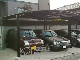 のカーポート カーブポートシグマIII ワイド 積雪〜20cm対応 施工例