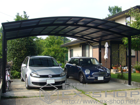 のカーポート カーブポートシグマIII ワイド 積雪〜20cm対応 施工例