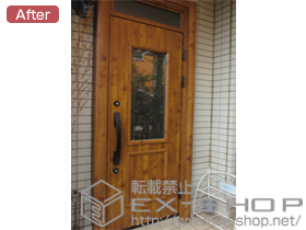 の玄関ドア フォースR2玄関ドア(ランマ有) 56型 片開きドア(右吊元) K4仕様 施工例