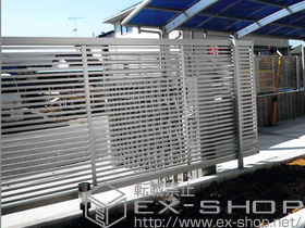 のフェンス・柵 エクスラインフェンス1型 自由柱施工 施工例