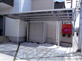 のカーポート エフルージュグラン　積雪〜20cm対応+エフルージュグラン 変形敷地対応セット 施工例