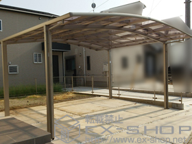 のカーポート カーブポートシグマIII ワイド 積雪〜20cm対応 施工例