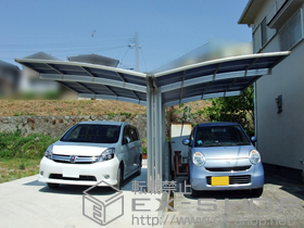 のカーポート プレシオスポート Y合掌 積雪〜20cm対応 施工例