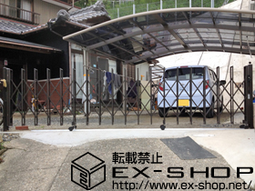 のカーゲート セレビューMA型 ガイドレール式 片開き 47SR 施工例