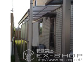 のテラス屋根 ヴェクターテラス R型 テラスタイプ 単体 積雪〜20cm対応+前面パネル 柱標準タイプ 施工例