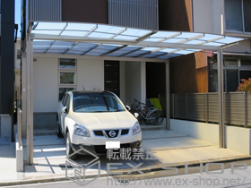 のカーポート エックスルーフ ワイド 積雪〜20cm対応 施工例