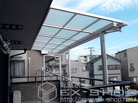 のバルコニー・ベランダ屋根 ライザーテラスII Ｆ型 屋根タイプ 連棟 積雪〜20cm対応 施工例