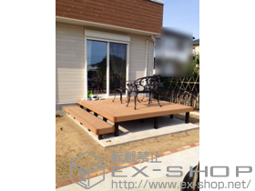 のウッドデッキ リウッドデッキ 200＋段床 1段（片側面タイプ） 施工例