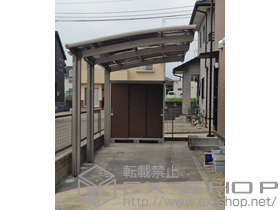 のカーポート カーブポートシグマIII 延長 積雪〜20cm対応＋着脱式サポート柱 ロング柱23用 1本入 施工例