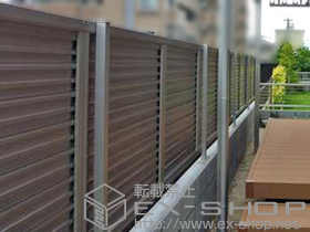 のフェンス・柵 レスティナフェンス7型 横目隠し 自由柱 施工例