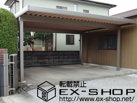 のカーポート テリオスポートIII 1500 2台用 4本柱 積雪〜50cm対応 施工例