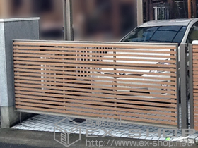 のカーゲート オーバードアS3型 マテリアルカラー 手動式 施工例