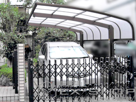 のカーポート プレシオスポート アルファ 積雪〜20cm対応+ 着脱式補助柱 2本入り 施工例