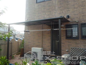 のテラス屋根 ライザーテラスII F型 1500 テラスタイプ 単体 積雪〜50cm対応＋吊り下げ物干し 標準 2本入 施工例