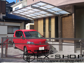 のカーゲート ワイドオーバードアS2型 マテリアルカラー 電動式 施工例