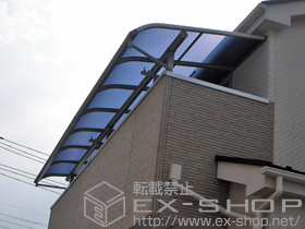 のバルコニー・ベランダ屋根 ヴェクターテラス R型 屋根タイプ 連棟 積雪〜20cm対応 施工例