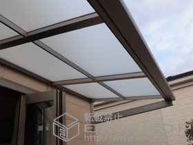 のバルコニー・ベランダ屋根 ライザーテラスII F型 ルーフタイプ 単体 積雪〜20cm対応 施工例