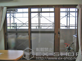 の二重窓（内窓） インプラス(ダストバリア) 引き違い窓2枚建て+テラスドア(左吊元) 施工例