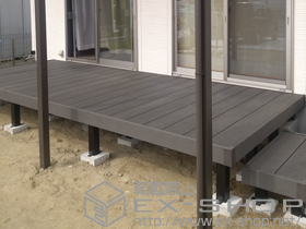 のウッドデッキ リウッドデッキ 200+独立式リウッドステップ2型 施工例