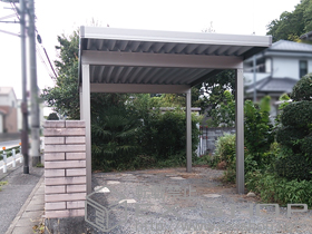 のカーポート テリオスポートIII 1台用 角柱4本 積雪〜100cm対応 施工例