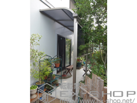 のテラス屋根 ライザーテラスII R型 テラスタイプ 単体 積雪〜20cm対応＋前面スクリーン 施工例