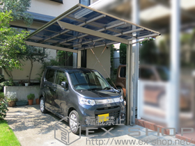 のカーポート アーキフィット 積雪〜20cm対応＋着脱式サポートT 2本入 標準柱用 施工例