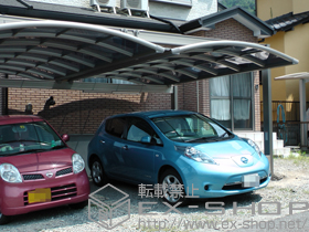 のカーポート マルチスクエア アール屋根 レギュラー合掌 両支持タイプ 積雪〜20cm対応 施工例