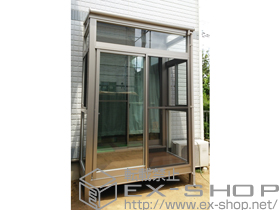 のテラス囲い・サンルーム ほせるんですII F型 床納まり(ランマ付き) 積雪〜20cm対応 施工例