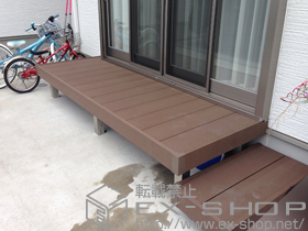 のウッドデッキ リウッドデッキ 200＋独立式リウッドステップ2型 施工例