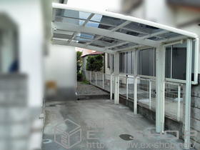 のカーポート カーブポートシグマIII 積雪〜20cm対応+ サイドパネル 1段 施工例