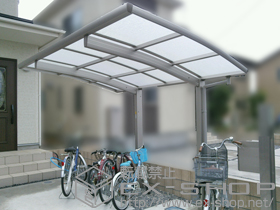 のサイクルポート・駐輪場 プレシオスポート ミニ 積雪〜20cm対応 施工例