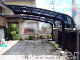 のカーポート テールポートシグマIII 積雪〜20cm対応+着脱式サポート柱 1本入り 施工例