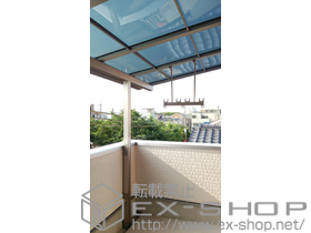 のバルコニー・ベランダ屋根 パワーアルファ F型 屋根タイプ 単体 積雪〜30cm対応+吊り下げ物干し 標準 2本入 施工例