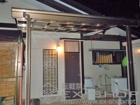 のテラス屋根 ライザーテラスII F型 テラスタイプ 単体 積雪〜20cm対応 施工例