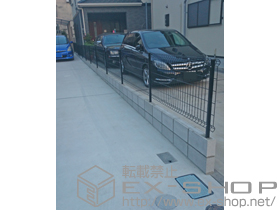 のフェンス・柵 ハイグリッドフェンスUF8型 フリーポールタイプ 施工例