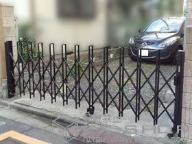 のカーゲート トリップゲート RA型 ノンレール 片開き 35S 施工例