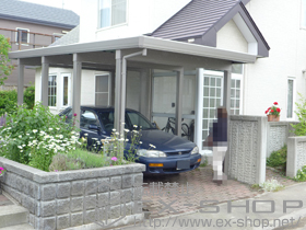 のカーポート テリオスポートIII 6000 角柱8本仕様 積雪〜200cm対応 施工例