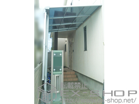 のテラス屋根 ライザーテラスII F型 テラスタイプ 単体 積雪〜20cm対応＋前面スクリーン 2段 施工例