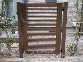 の門扉 エクスライン門扉1型 片開き　門柱使用 施工例