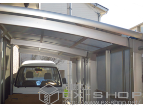 のサイクルポート・駐輪場 カーブパークシグマIII パネル1面囲い 積雪〜20cm対応 施工例