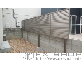 のフェンス・柵 プレスタフェンス8型 アルミ多段柱施工 施工例